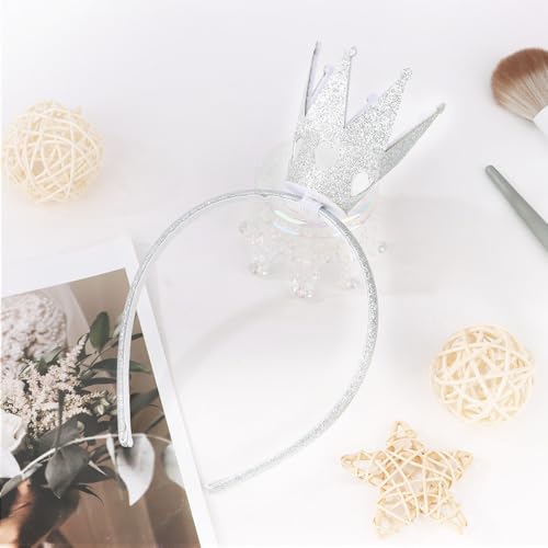 CIEHER Silver Crown Headband Queen Princess Costume Tiara for Women