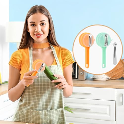 Zorivane 2-in-1 Vegetable Peeler with Storage Box - 3PCS Kitchen Tools