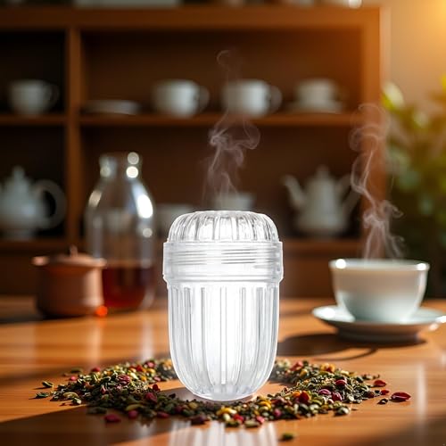 Clear Tea Infuser Ball - Durable Plastic Mesh Strainer for Loose Tea