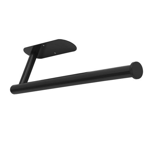 YeeBeny Black Paper Towel Holder Kitchen Roll Holder, Paper Towel Holder - Self Adhesive or Drilling, Under Cabinet Paper Towel Rack, Wall Mounted Paper Towel(Black)