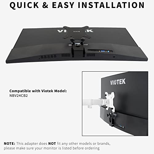 VIVO VESA Adapter Kit for Viotek NBV24CB2 Monitor - VESA 75x75mm & 100x100mm Conversion, Black