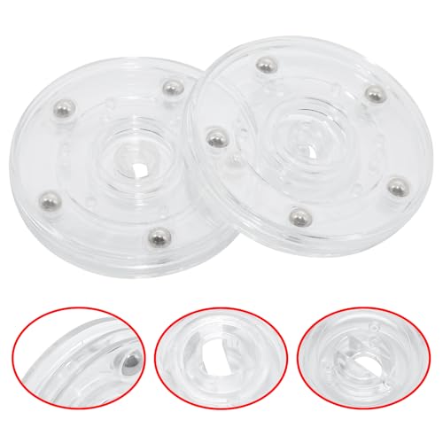 4Pcs Clear Acrylic Lazy Susan 3 Inch Turntable Organizer