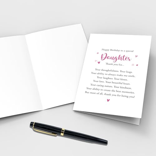 Birthday Card for Daughter from Parents - Poem & Blank Inside