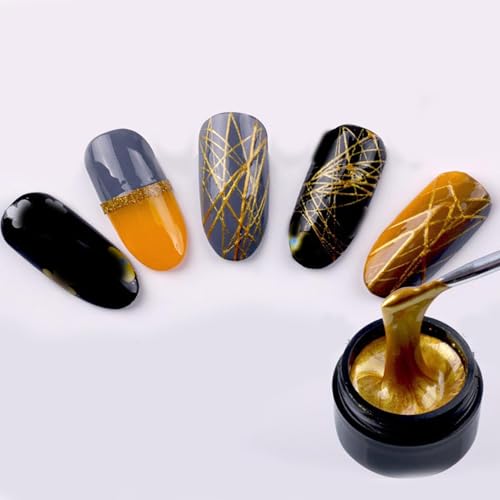 Vonrui Gold Spider Gel for Nails - UV LED DIY Nail Art Design Paint