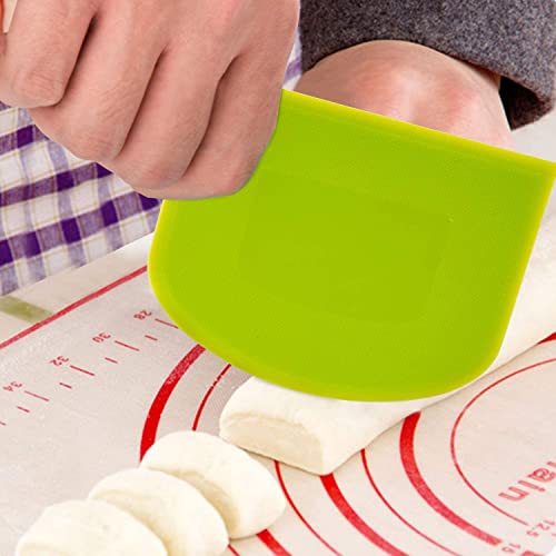 LUTER Plastic Dough Scraper Set - 2 Pack, 12x9.5 cm