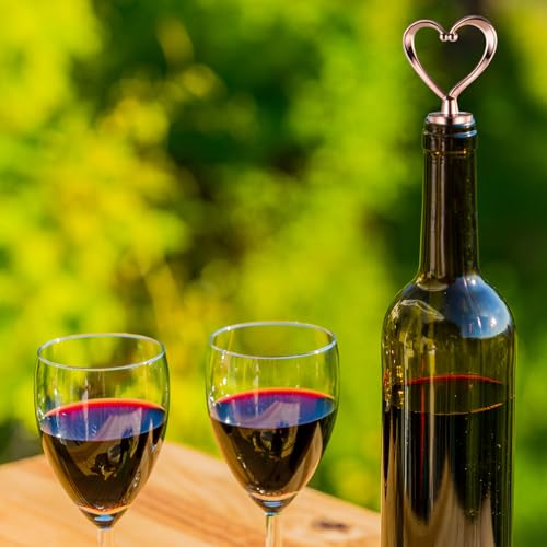 Heart Shape Wine Stoppers - 3 Pack Reusable Bottle Covers