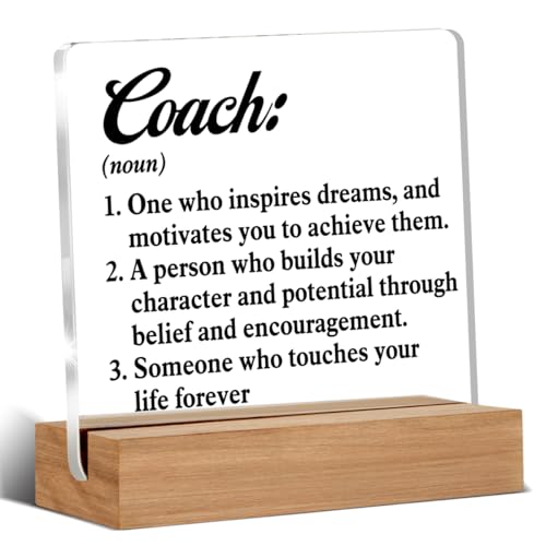 Acrylic Coach Gift Sign - 4x4 Inch Desk Decor for Coaches