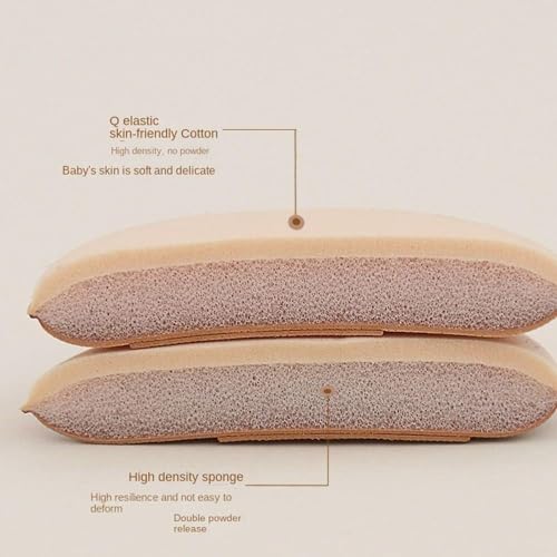 WsjiaboFux 7-Piece Pink Finger Makeup Sponge Set with Strap