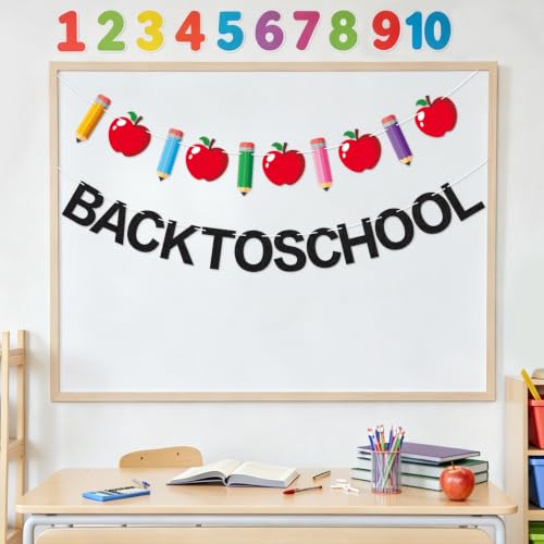 Atiloy Back to School Banner and Pencil Garland Classroom Decor
