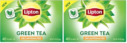 Lipton Decaffeinated Green Tea Bags - 40 Count, Unsweetened