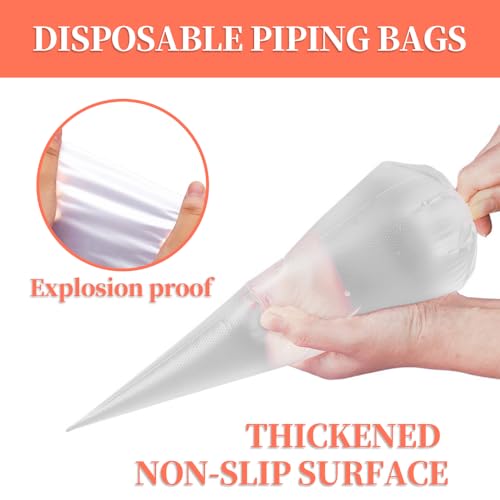 24 Inch Disposable Piping Bags - 50 Pack Heavy Duty Frosting Bags