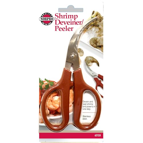 Norpro Stainless Steel Shrimp Deveiner and Shell Peeler Tool