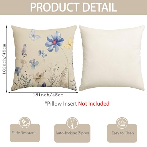 Family is Everything Decorative Throw Pillow Covers - Set of 4, 18x18 Inch