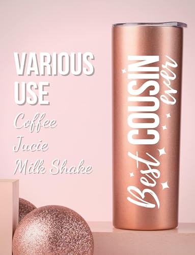 Insulated Stainless Steel Tumbler for Women - 20oz Gift for Cousin, Birthday & Christmas