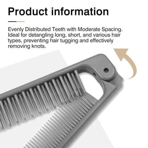Zoolinn 3-Piece Pocket Folding Comb Set – Dual-Headed Travel Hair Brushes