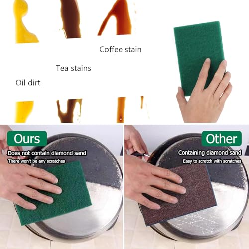 Ohlove 36-Piece Heavy Duty Non-Scratch Scouring Pads for Kitchen Cleaning