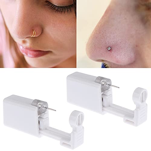 Prgislew 2 Pack Disposable Nose Piercing Gun Kit with Studs
