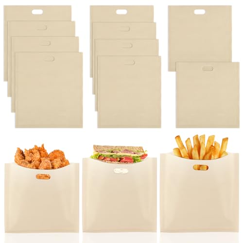 PEASUG Reusable Toaster Bags - 10 Pack Assorted Sizes for Non-Stick Cooking