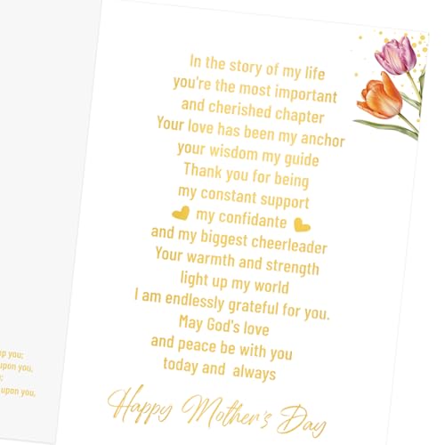 Religious Mother's Day Card for Mom - 5x7 with Envelope
