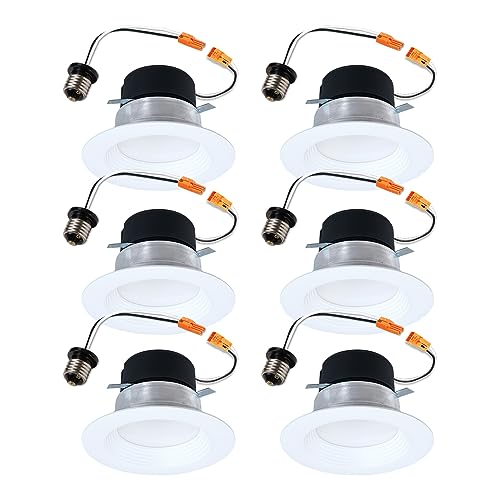 HALO LT 4 Inch LED Recessed Can Light Trim 6PK - Dimmable, 5 CCT