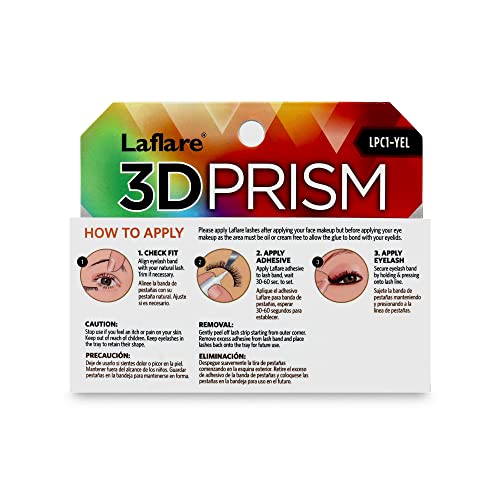 Laflare 3D Prism Color Silk False Eyelashes Blue 3-Pack
