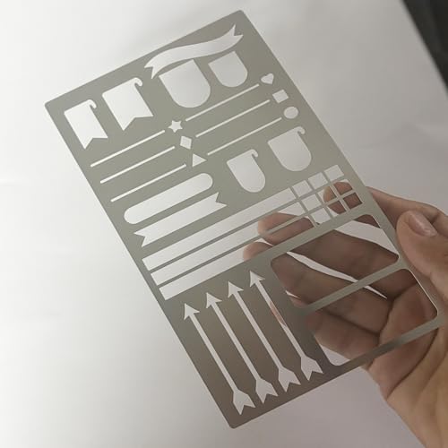 Reusable Stainless Steel Stencil Template for Planners - 7x4 Inch
