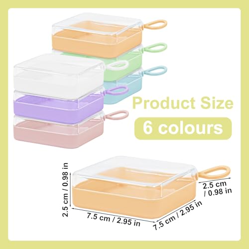 Etenpo 6-Pack Cotton Pad Holder & Hair Accessories Storage Box