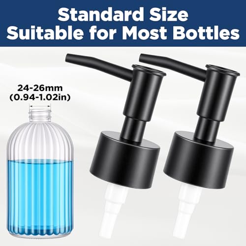 Leak Proof Soap Pump Replacement for 28/400 Bottles - 2 Pack