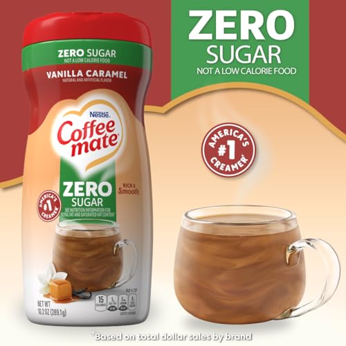 Coffee-mate Vanilla Caramel Sugar Free Powder Coffee Creamer (Pack of 6, 10.2 oz)