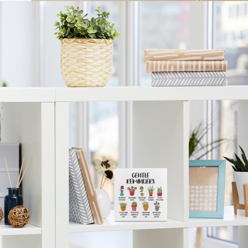 Inspirational Wooden Box Sign - Positive Affirmations Decor 5x5