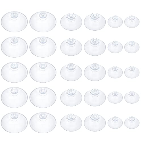 Suction Cups for Glass - Assorted Sizes 1.2, 1.8 & 2.2 Inch, 30 Pack