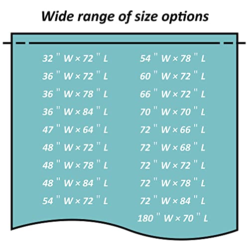 Mrs Awesome 36x72 Stall Shower Curtain Liner, Clear Heavy Duty PEVA