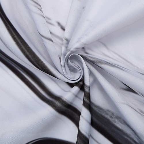 Pnylzzyxh Black & White Marble Shower Curtain - 72x72 Inches, Modern Abstract Bathroom Decor, Pack of 1