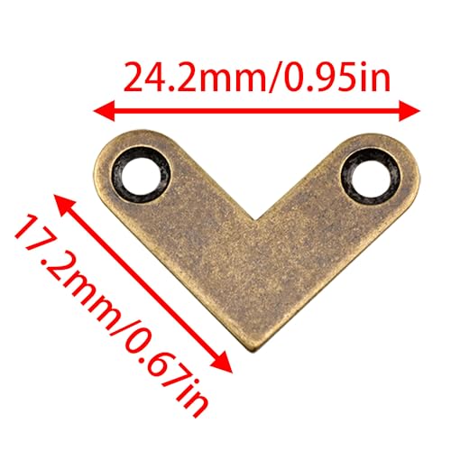 8 Pcs Brass L-Shaped Corner Brackets - Heavy Duty Wall Shelves & Furniture Support