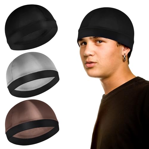 Sibba 3 Pieces Satin Silky Wave Caps for 360 720 Waves Headwear