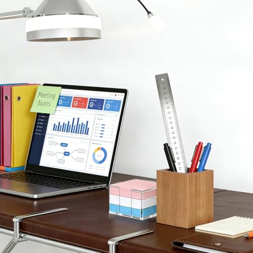 Acrylic Sticky Note Holder for 3x3-Inch Notes - Desk Organizer