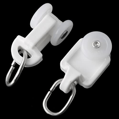 50PCS Curtain Roller Hooks - Durable Plastic Glider Track Accessories