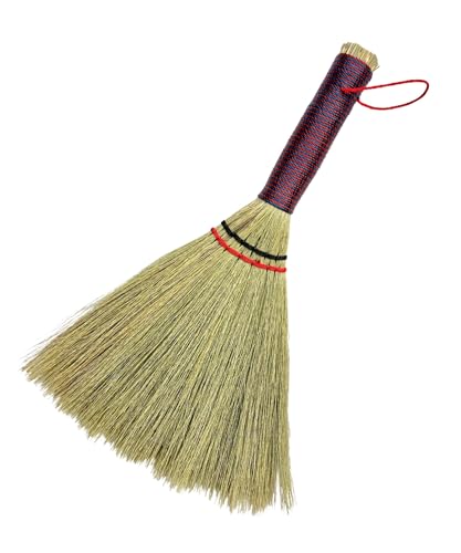 AW Brooms 11-Inch Handheld Whisk Broom - Natural Grass Cleaning Brush