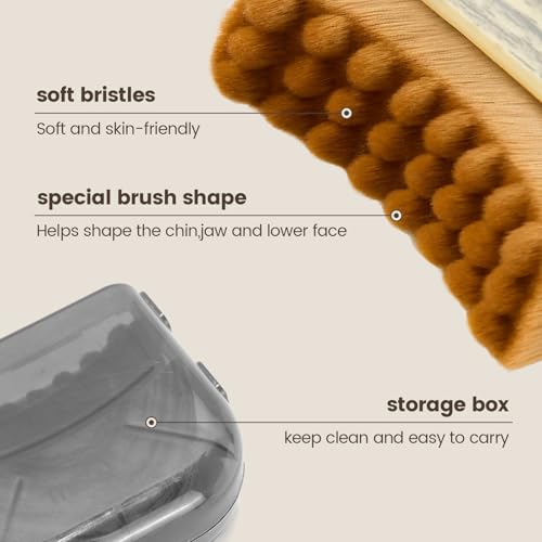 MSQ Lymphatic Contour Face Brush - Ultra-Soft Jawline Sculpting & Drainage Massager