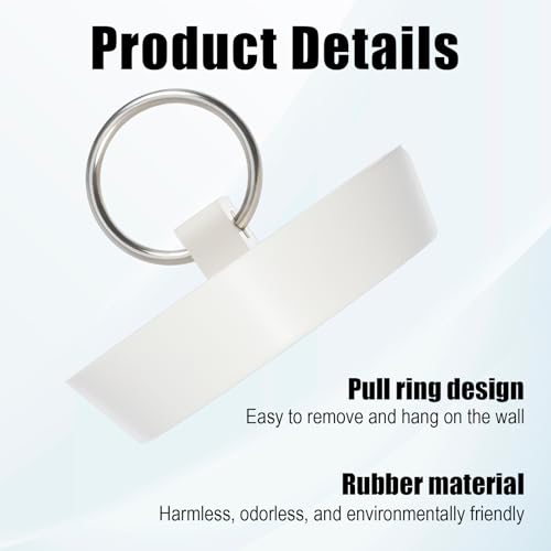 Bremorou 2 Pack Rubber Sink Stopper Plugs - White Drain Covers