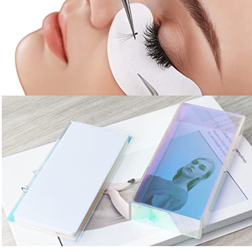 LIXIMMAZN Eyelash Grafting Pallet with Dust-proof Cover - Acrylic Lash Tile Holder