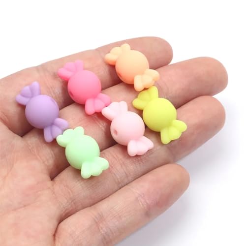150pcs Opaque Acrylic Candy Beads for Jewelry Making - 10mm
