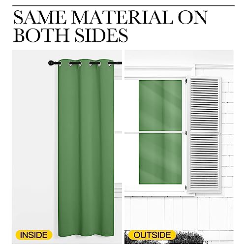 NICETOWN Forest Green Blackout Curtains 55" x 68" - 2 Panels