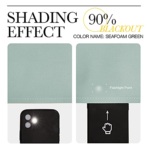 NICETOWN Blackout Curtains 2 Panels Seafoam 42x54 Inches Thermal Insulated Room Darkening Drapes