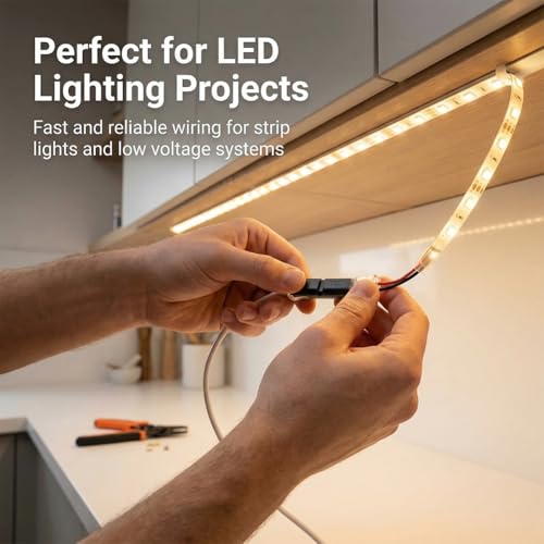 30 Pcs 2-Pin Locking Wire Connectors for LED Light Strips