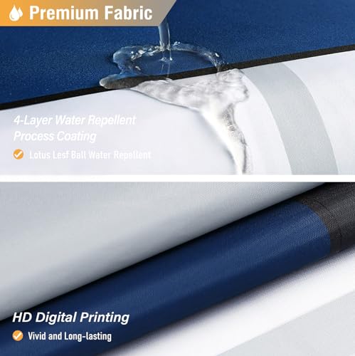 BTTN Navy Blue Geometric Waterproof Shower Curtain, 72x72