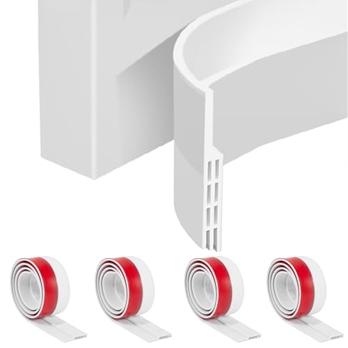 Adjustable Door Draft Stopper - 4 Pcs Weather Stripping Seal 2" W x 39" L