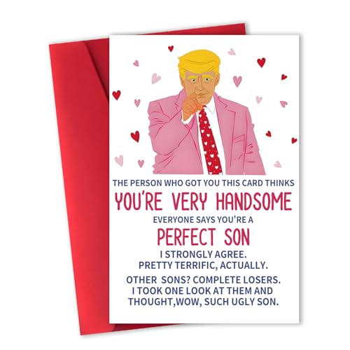 Funny Birthday Card for Son - 5x7 Inch, Unique Gift from Parents
