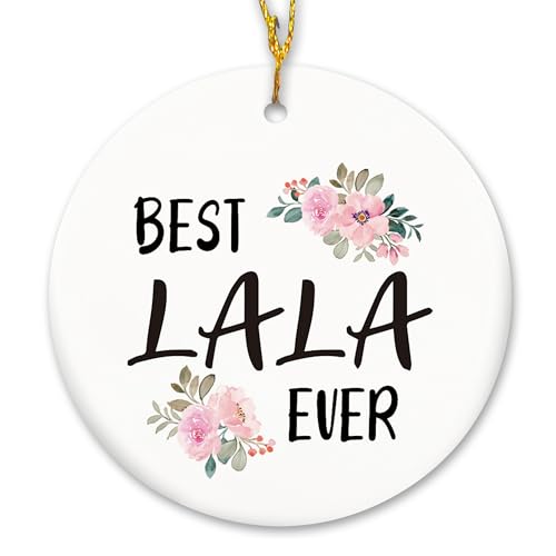 Lala Ceramic Ornament, Mom and Grandma Gift from Grandkids, 3 Inch