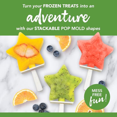 Tovolo Star Shaped Popsicle Molds - Pack of 4, BPA Free Silicone